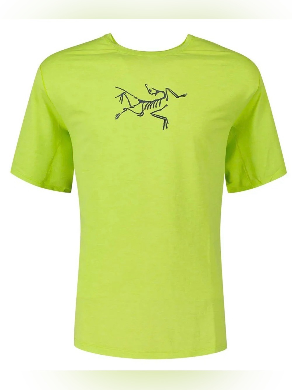Arc'teryx Men's Cormac Logo Short Sleeve Tee Sz Med Green Yellow *Flaw Casual